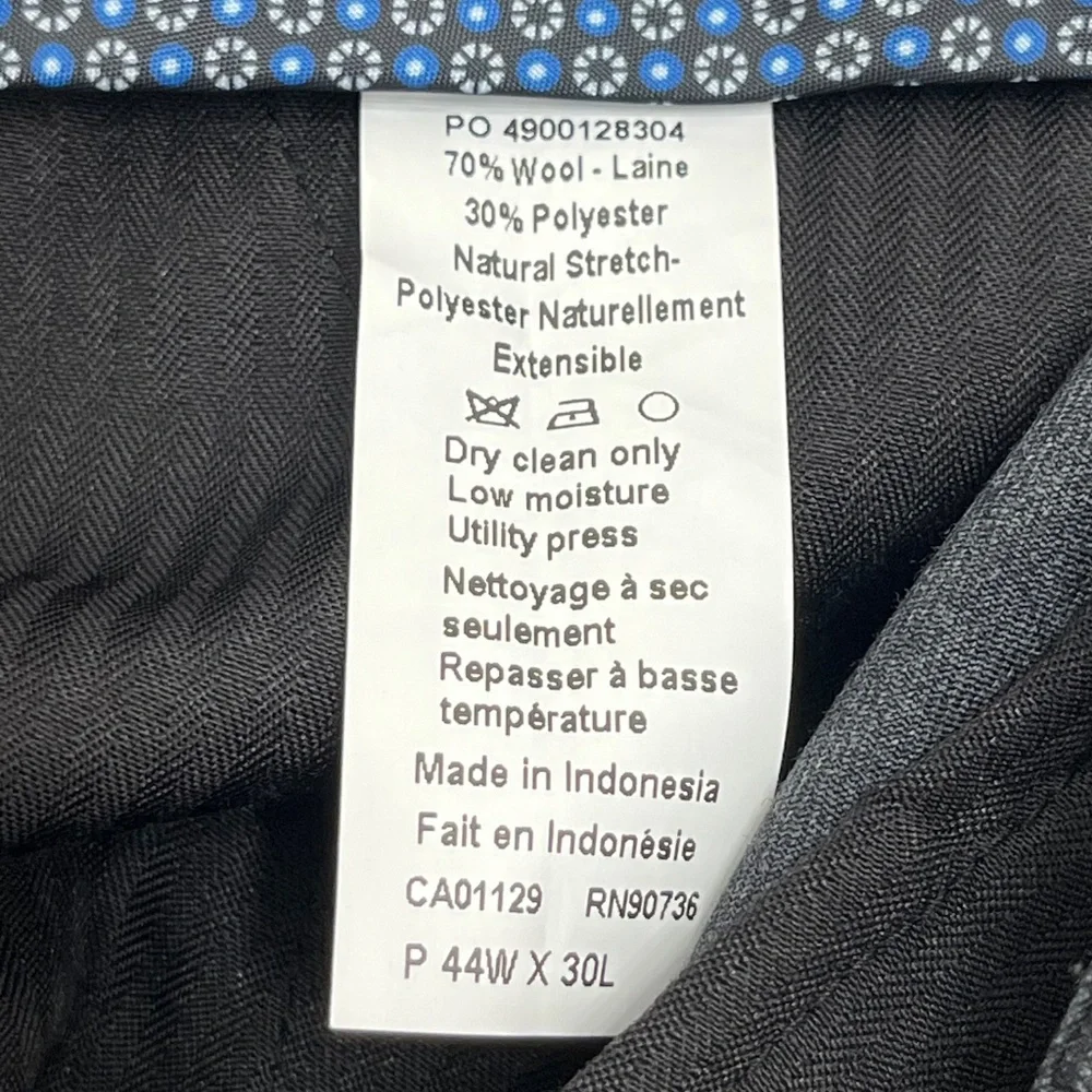 Lauren Ralph Lauren Mens 44x30 Suit Trouser Gray Classic Fit‎ Ultra Flex Stretch